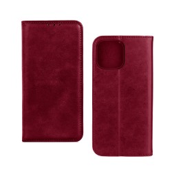 Capa Flip de Couro com Bolso Interno para Apple iPhone 15 Vermelho Capa Flip de Couro com Bolso Interno para Apple iPhone 15 Vermelho